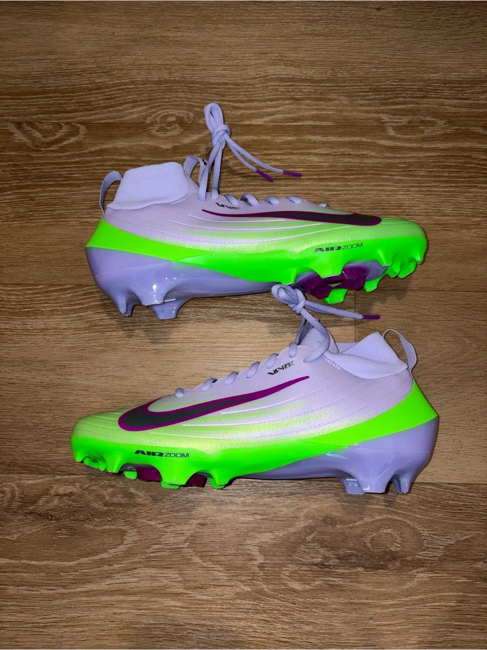 Nike Vapor Pro 1 Football Cleats Green Purple IB8250-500 Men's Size 10.5 New